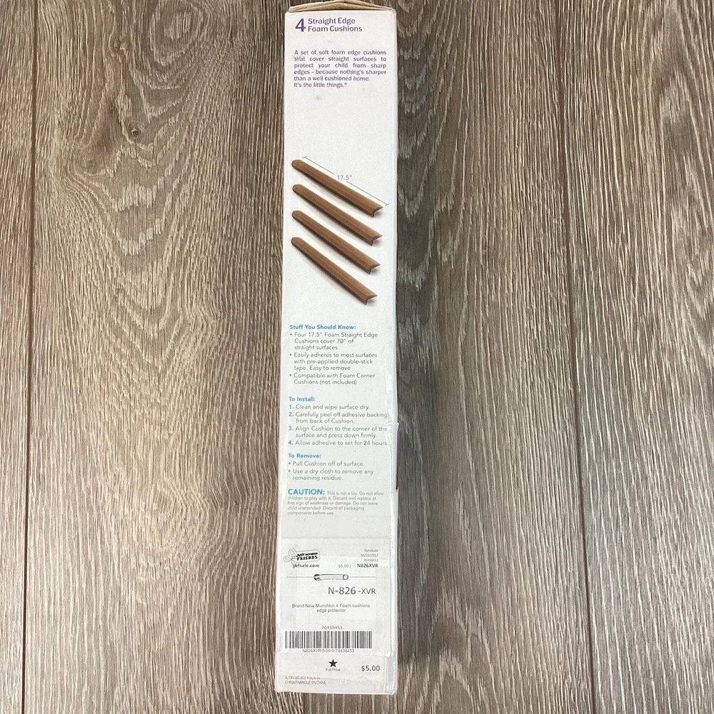 Munchkin Brown Straight Foam Edge Cushions Corner‎ Baby Protection Safety